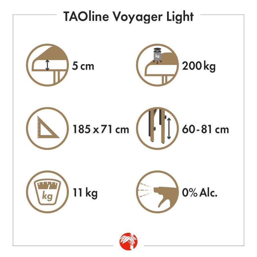 TAOline Voyager Light Masszázságy - Burgundy - Bodhi