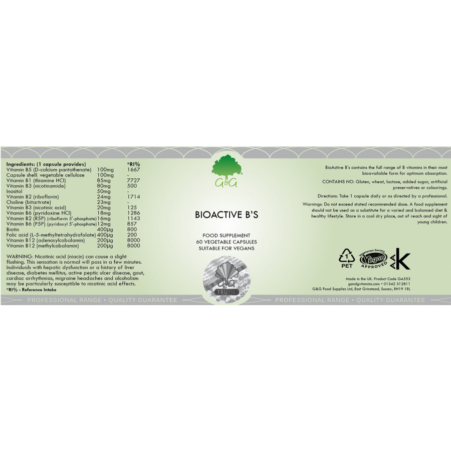 Bioactive B-vitaminok Formula 60 Kapszula – G&G