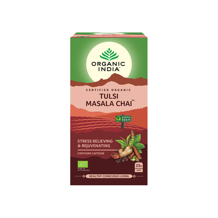 Tulsi MASALA CHAI, filteres bio tea, 25 filter - Organic India