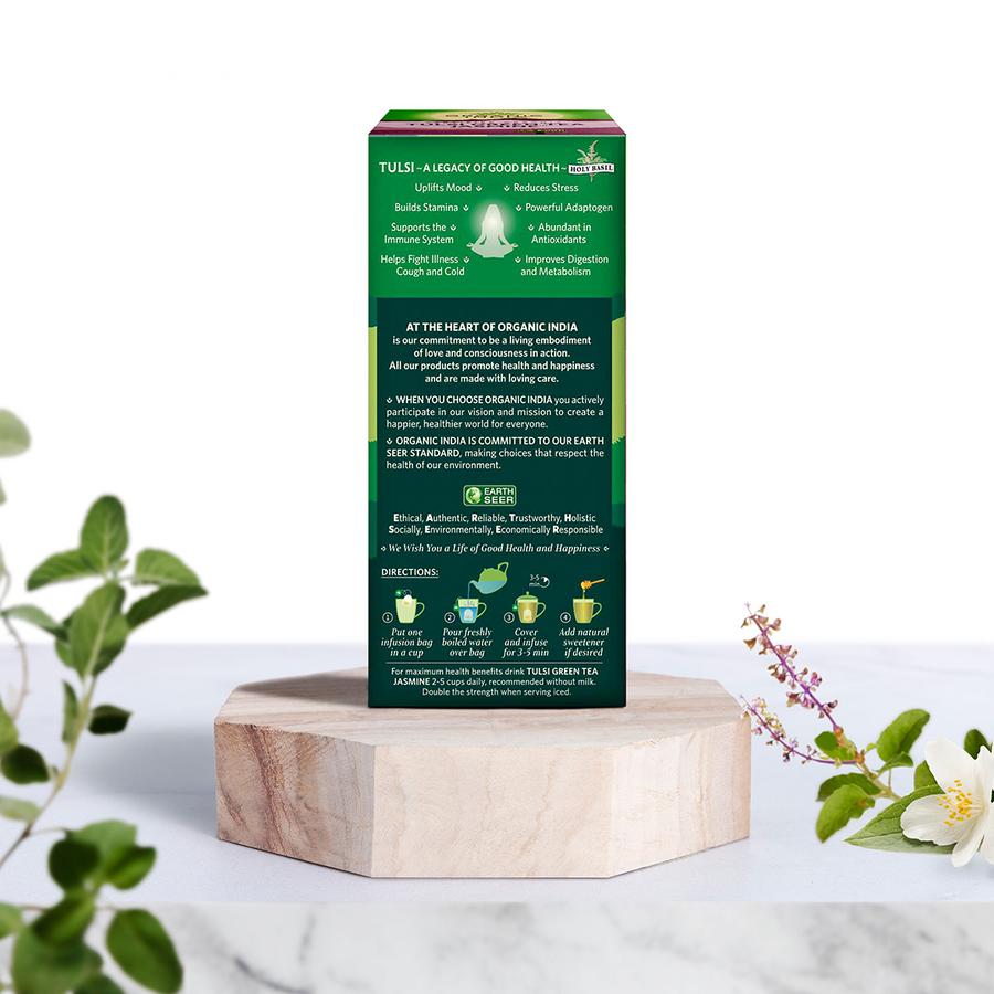 Bio Tulsi Tea - Zöld Tea-Jázmin - Filteres - Organic India