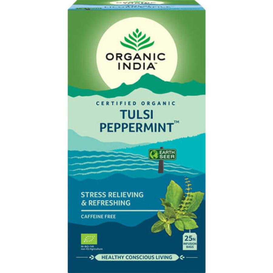 Tulsi PEPPERMINT, filteres bio tea, 25 filter - Organic India