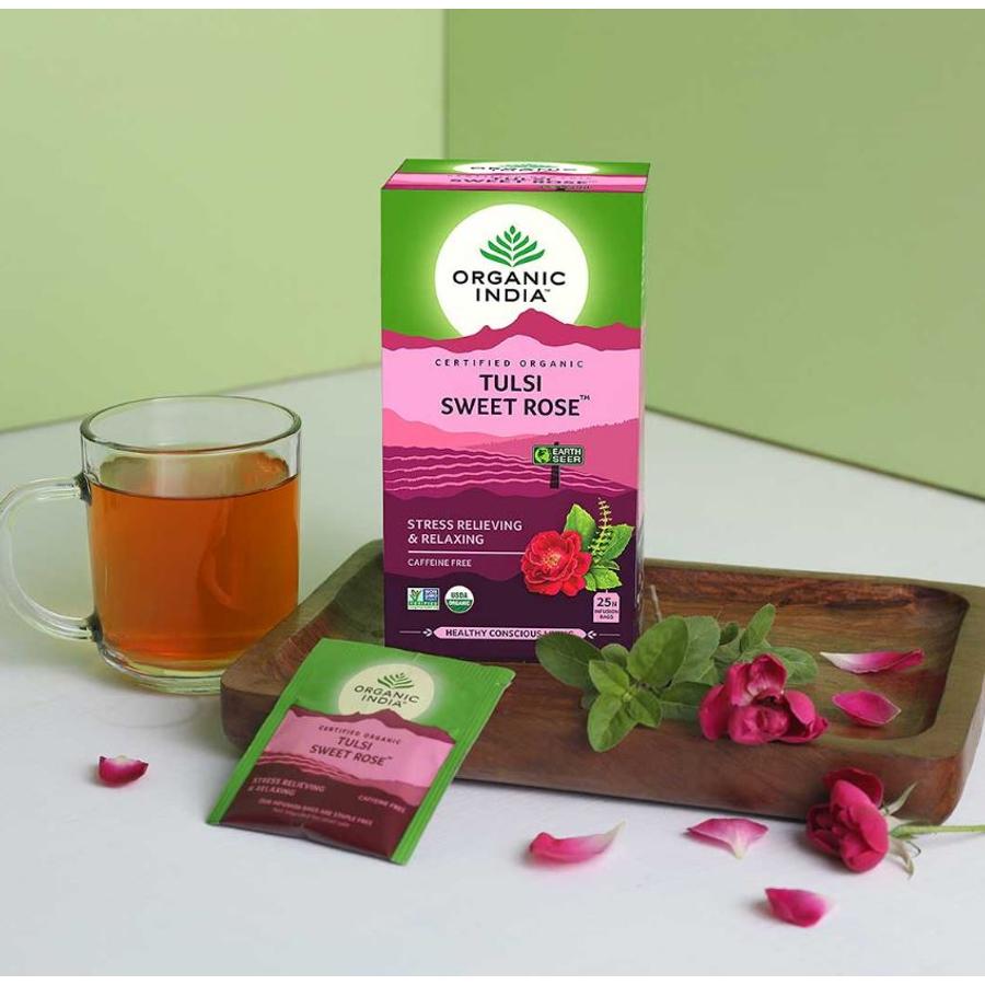 Bio Tulsi Tea - Rózsa - Filteres - Organic India