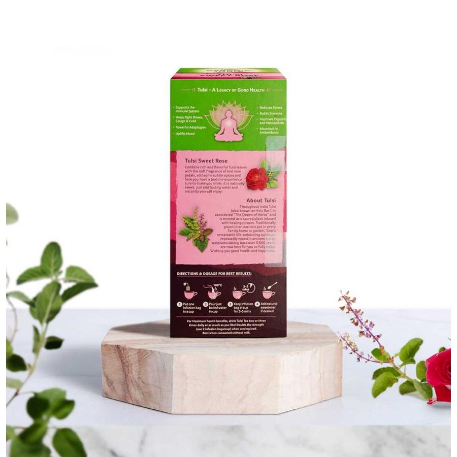 Bio Tulsi Tea - Rózsa - Filteres - Organic India