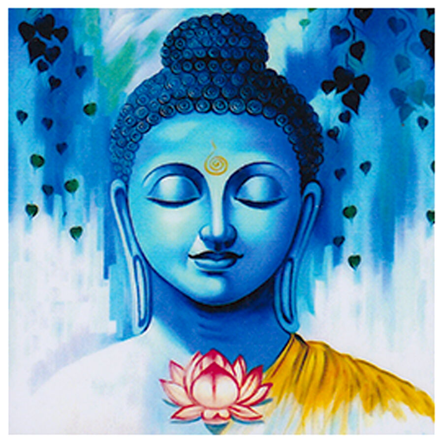 Mandala falikép - Buddha kék