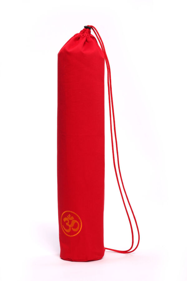 Jógaszőnyeg tartó - Piros - OM szimbólummal - Bindu